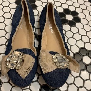 Size 5 denim ballet slipper flat